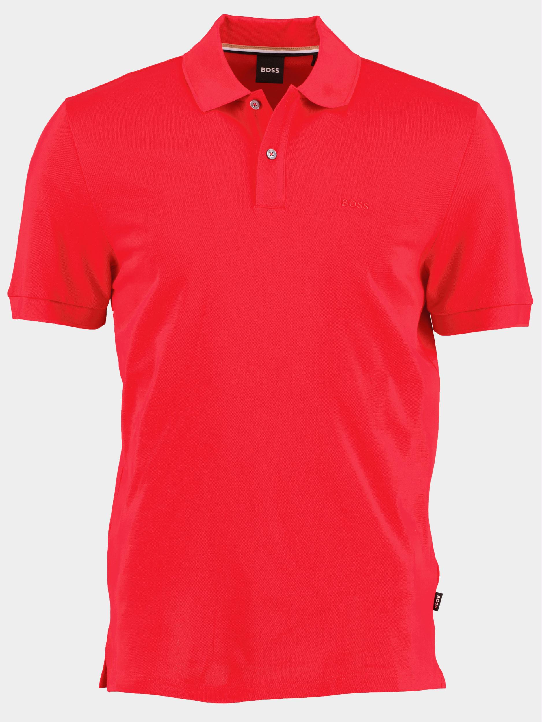 BOSS Black Polo korte mouw Rood Pallas 10241531 02 50468301/623