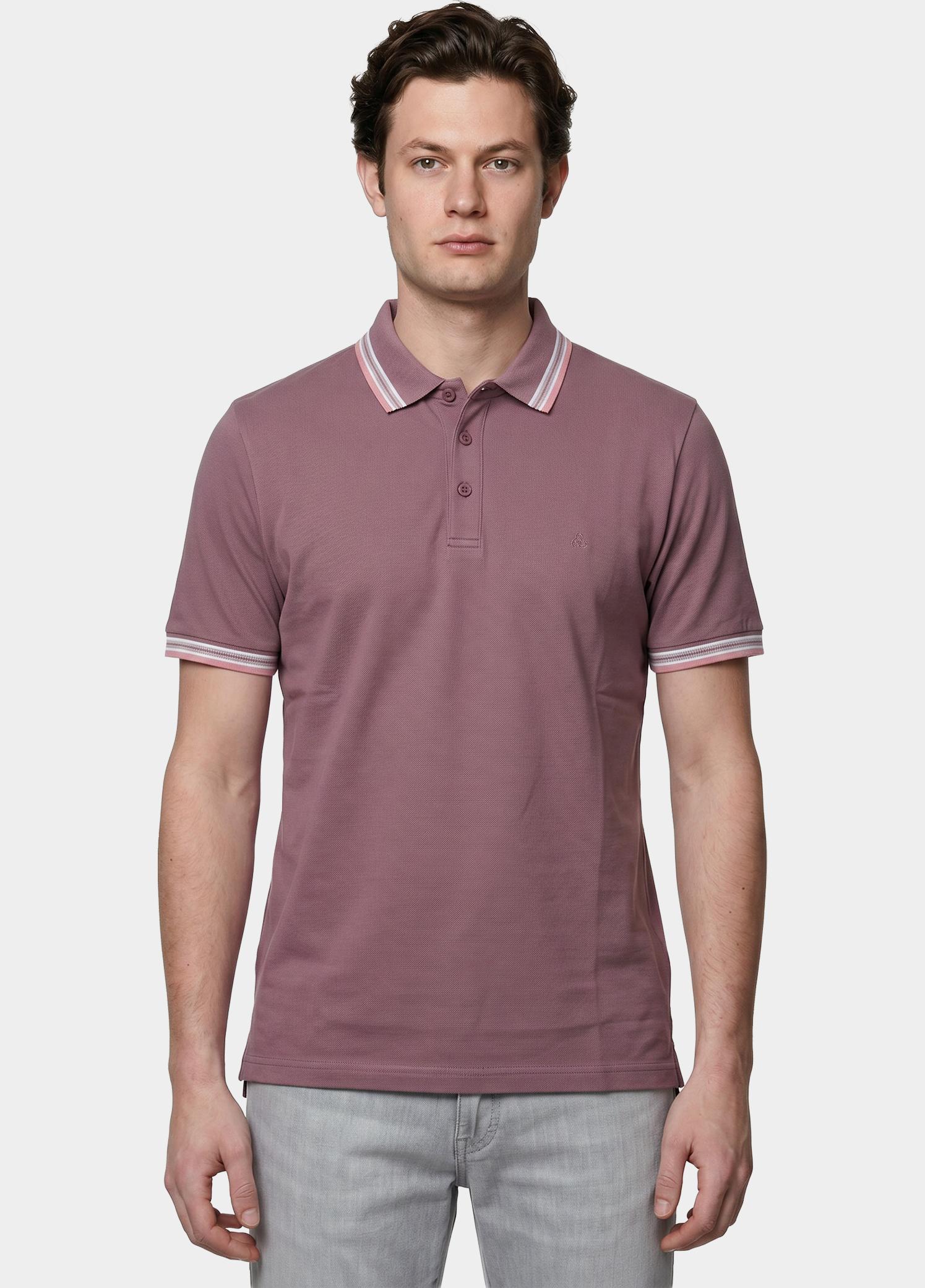 Scotland Blue Polo heren Paars Brick Polo Plain Contrast Col SPE25108BR06SB/765 grape