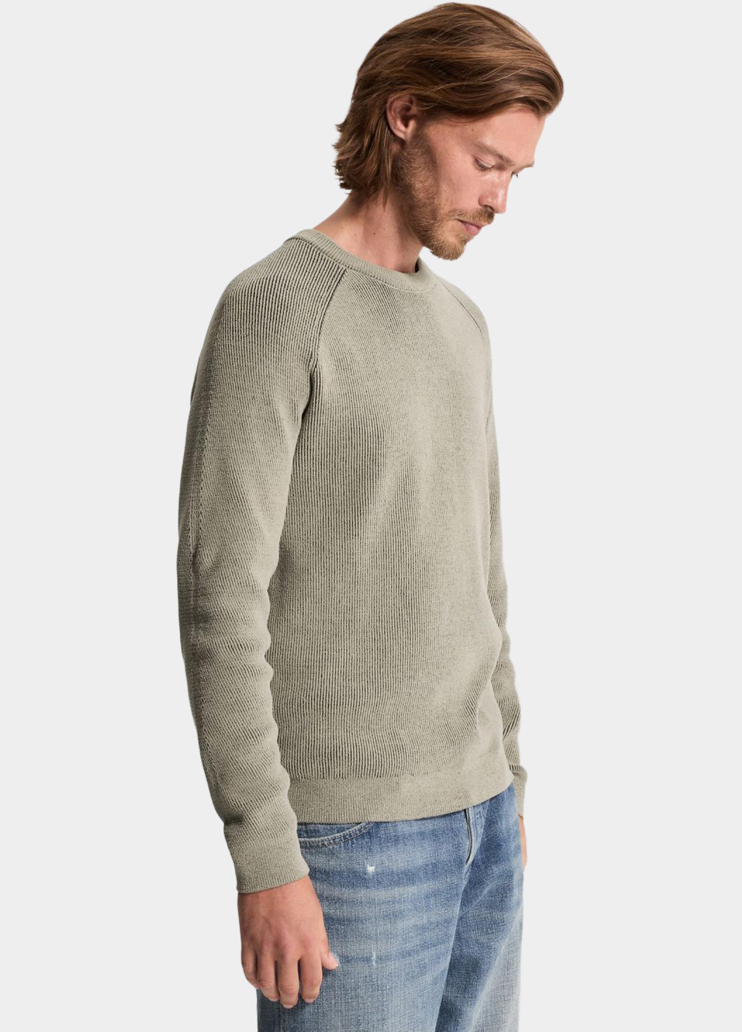 Cast Iron Pullover heren Beige Crewneck regular fit soft ble CKW2609313/6412