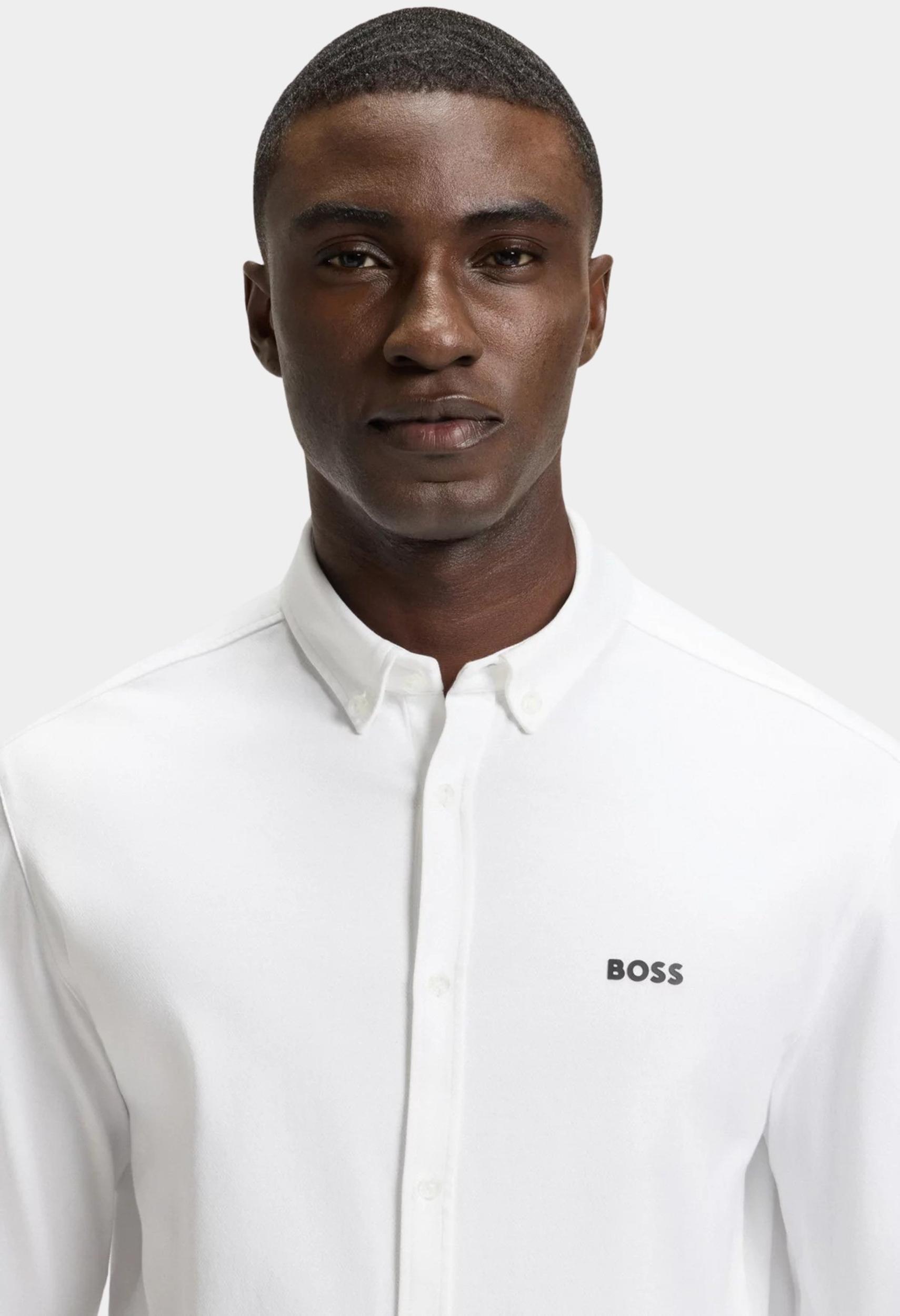 BOSS Green Casual hemd lange mouw Wit Biado_R_IN 10233753 01 50540988/100