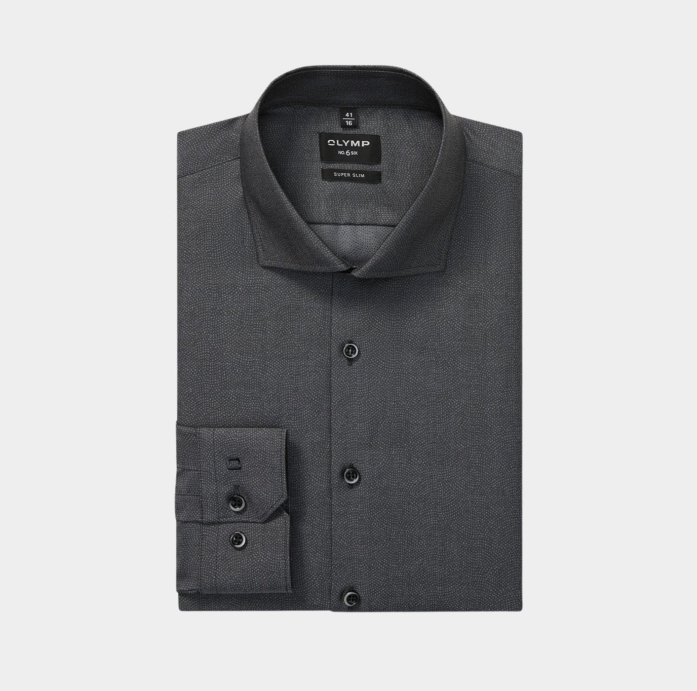 Olymp Business hemd lange mouw Grijs 256084-Hemden 256084/63