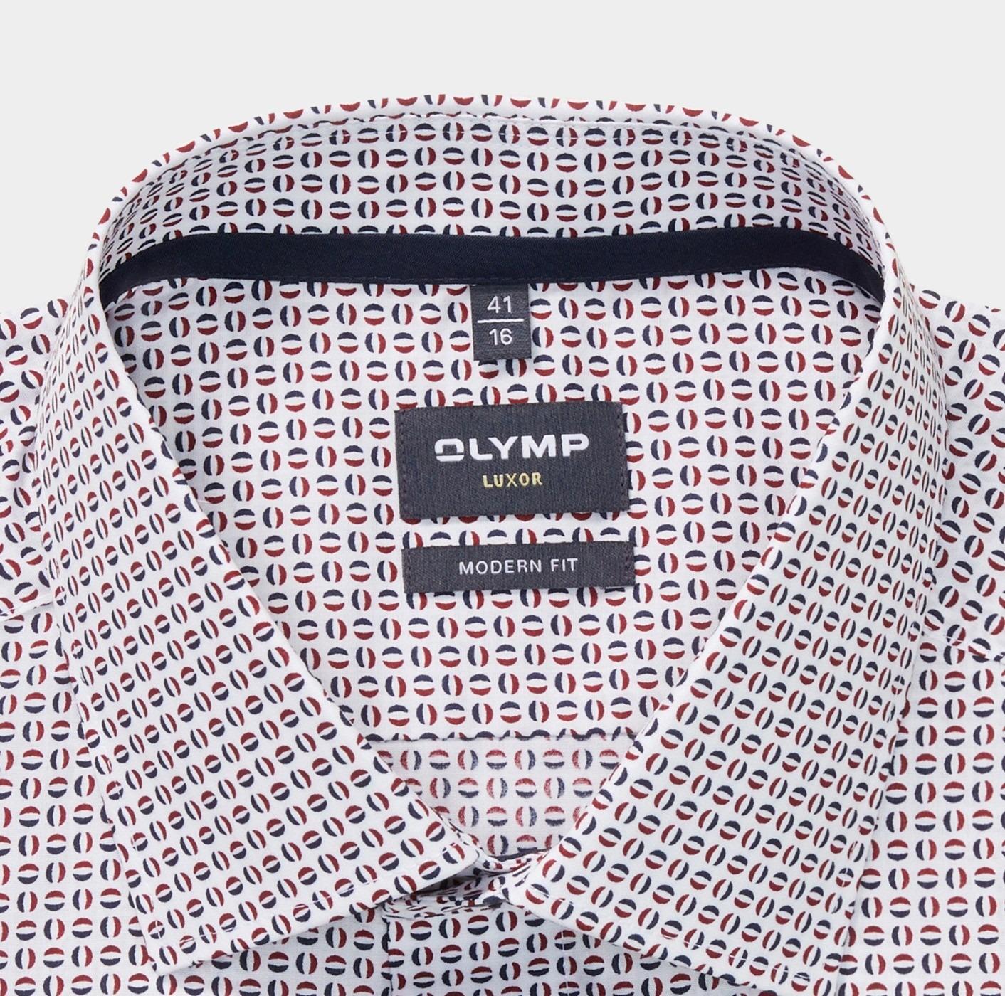 Olymp Business hemd lange mouw Rood Luxor 127484/38
