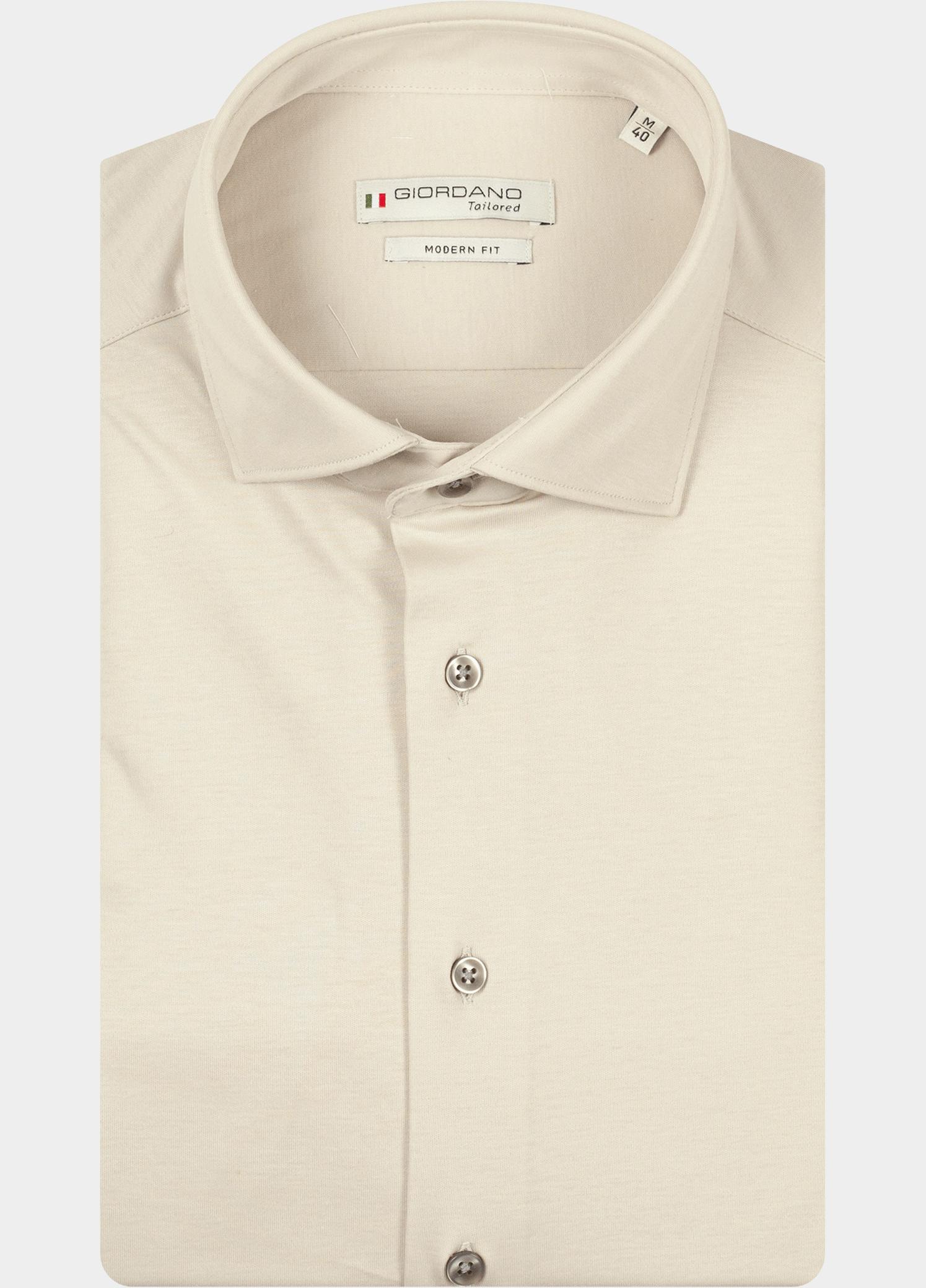 Giordano Overhemd heren Beige Maggiore Long Sleeve Semi Cut 617878/82