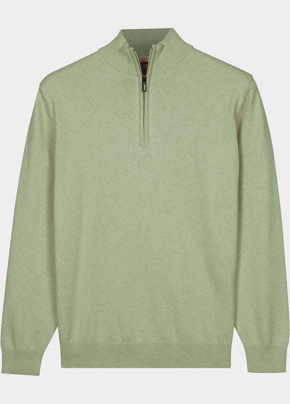 Baileys Half Zip Groen Pullover 1/2 Zip  12gg Single 618400CCT-3/725