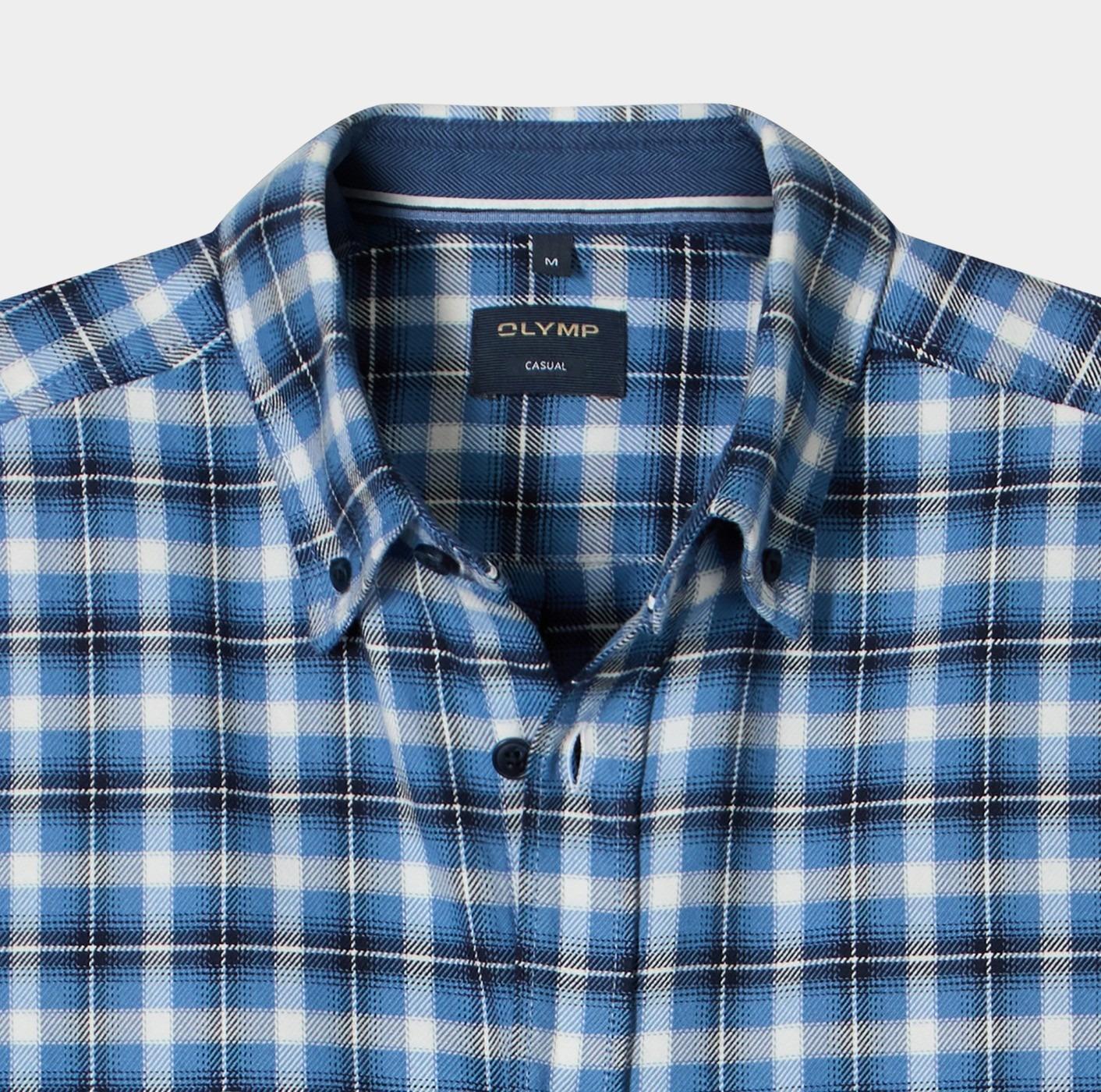 Olymp Casual hemd lange mouw Blauw  407484/15
