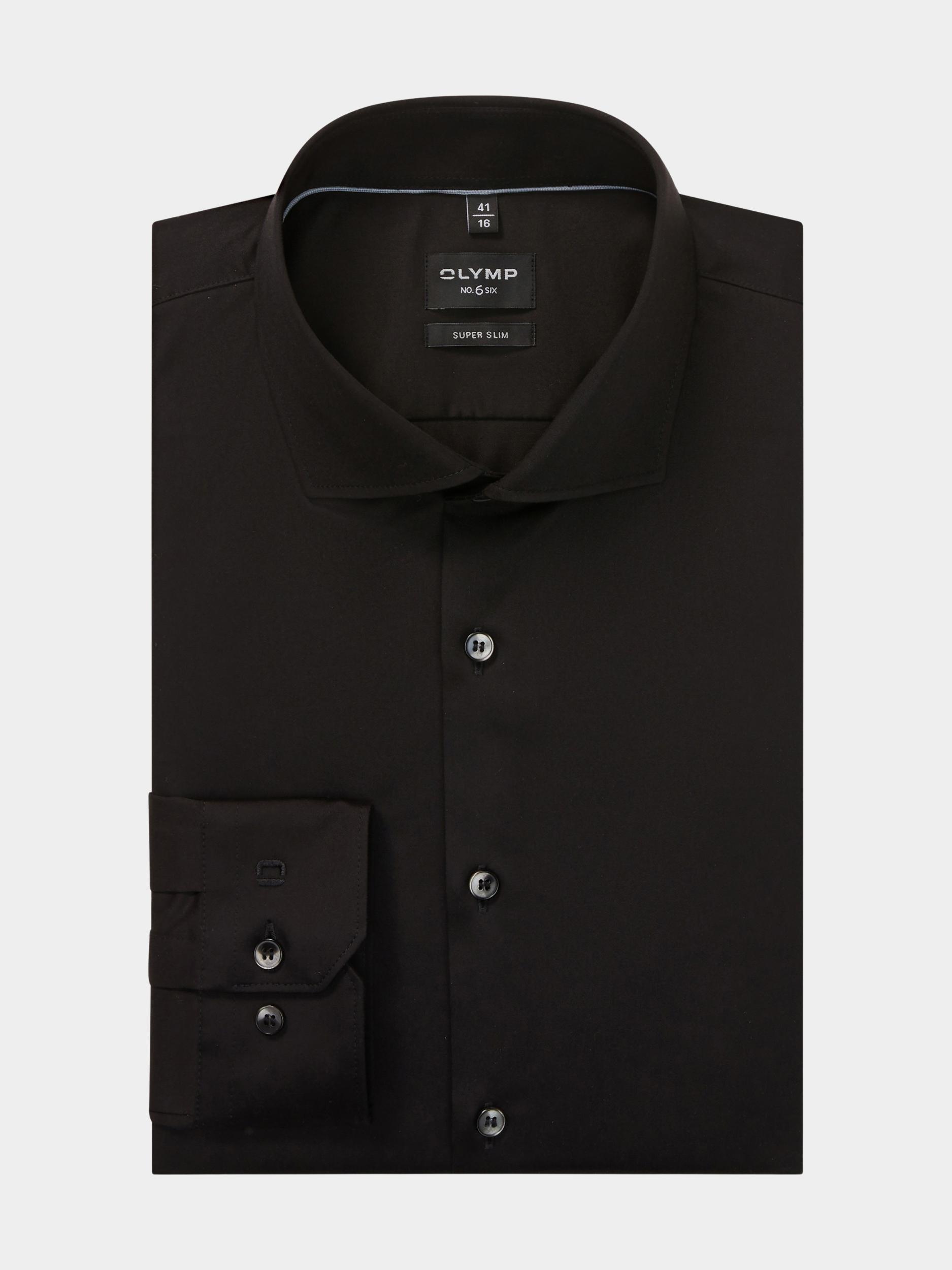 Olymp Business hemd lange mouw Zwart No. Six 255684/68