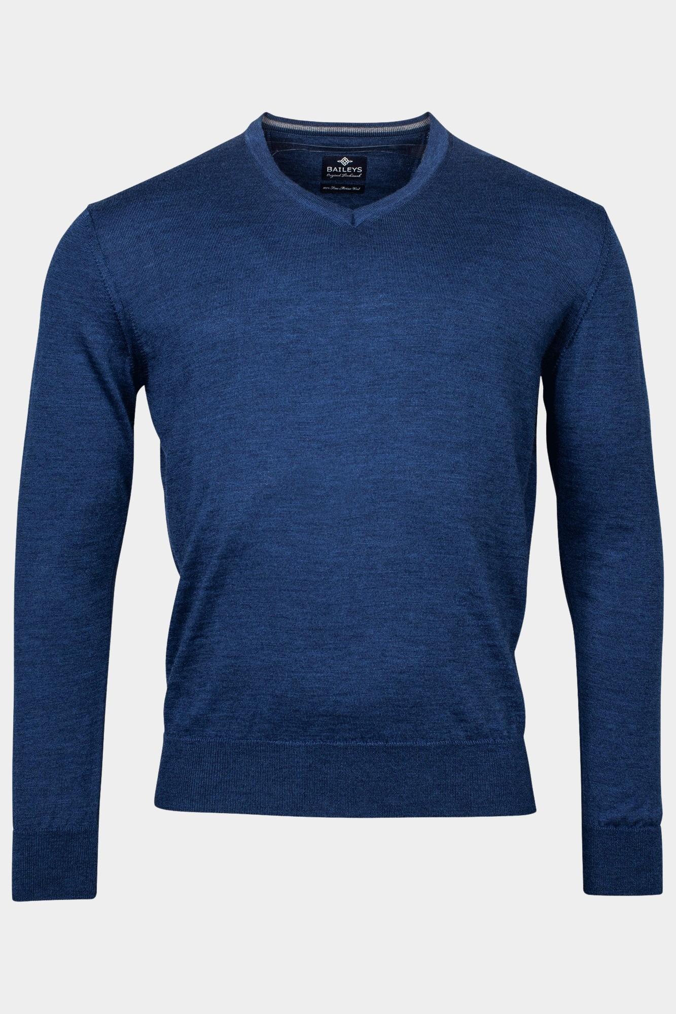 Baileys Pullover Blauw V-Neck Pullover  12gg single 320065/67