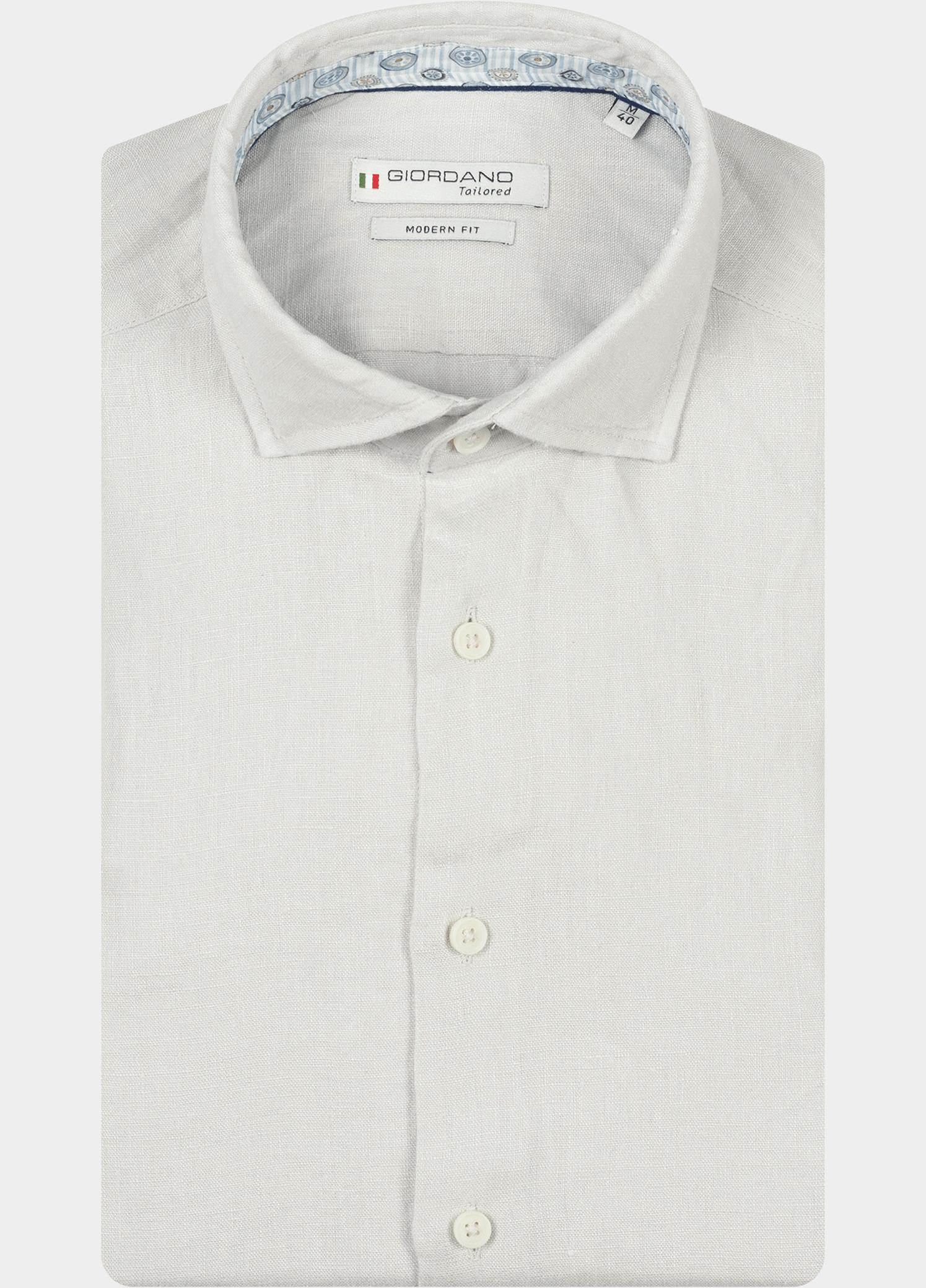 Giordano Overhemd heren Grijs Row Long Sleeve Cutaway Soft 617811/91