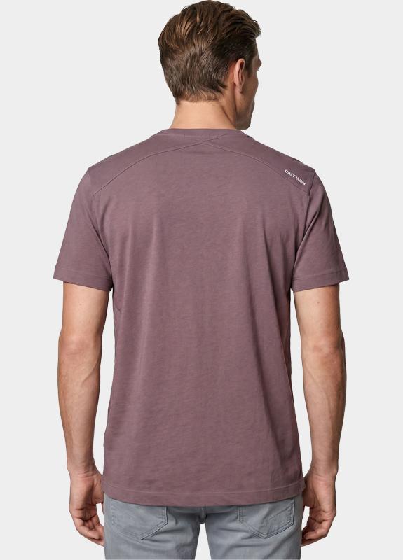 Cast Iron T-shirt heren Paars Short sleeve r-neck regular f CTSS2605586/4321