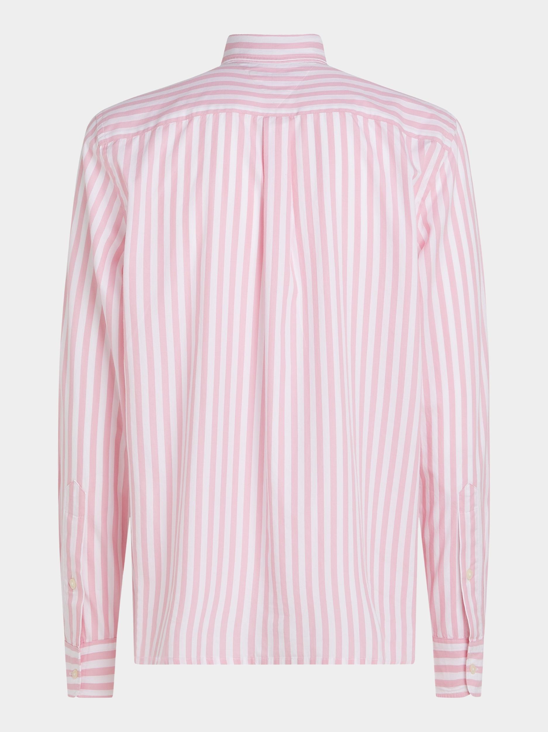 Tommy Hilfiger Casual hemd lange mouw Roze Flex Poplin Bold Stripe RF MW0MW39159/0D1