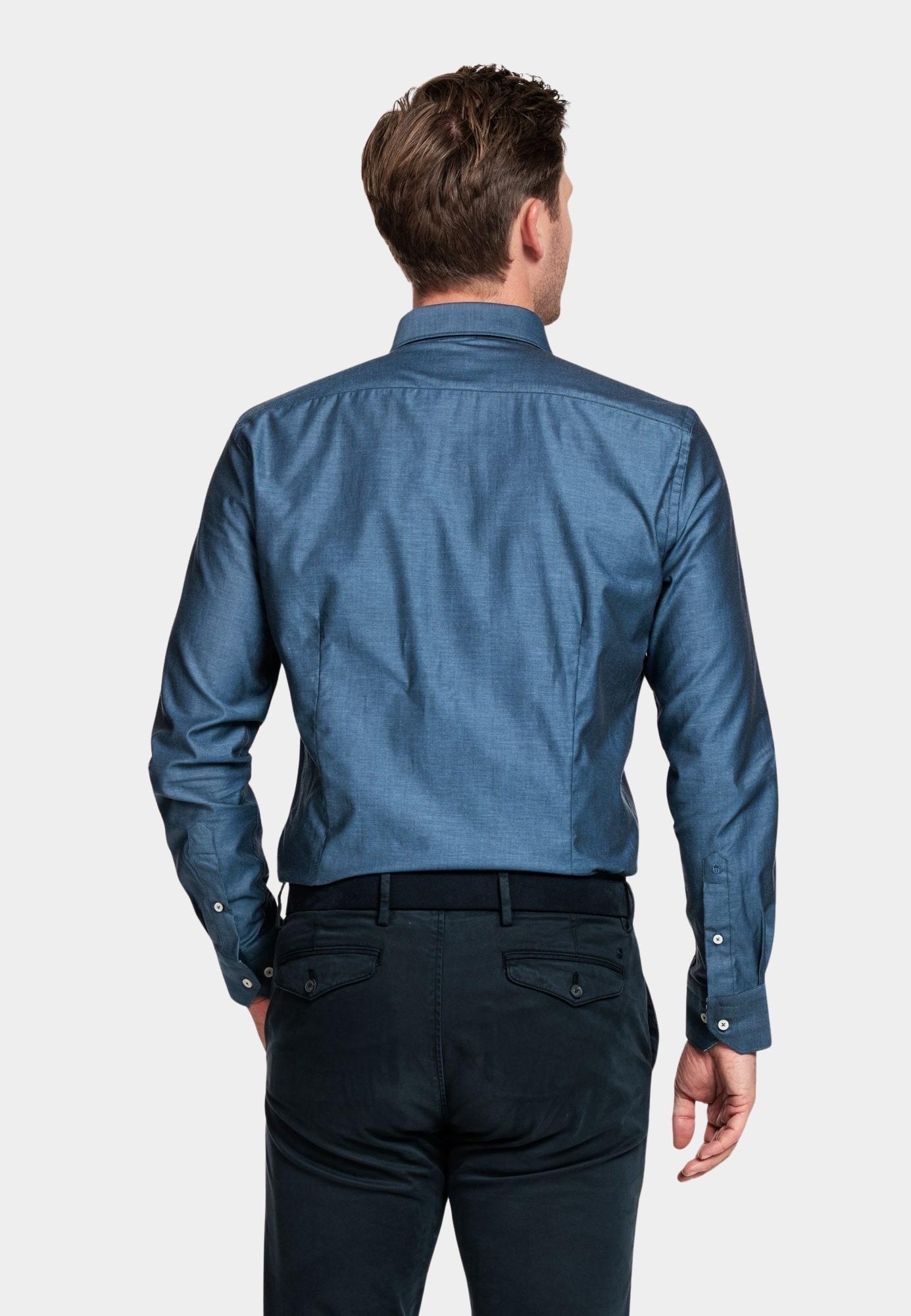 Giordano Casual hemd lange mouw Blauw Maggiore, LS Semi Cutaway  Tw 327805/63