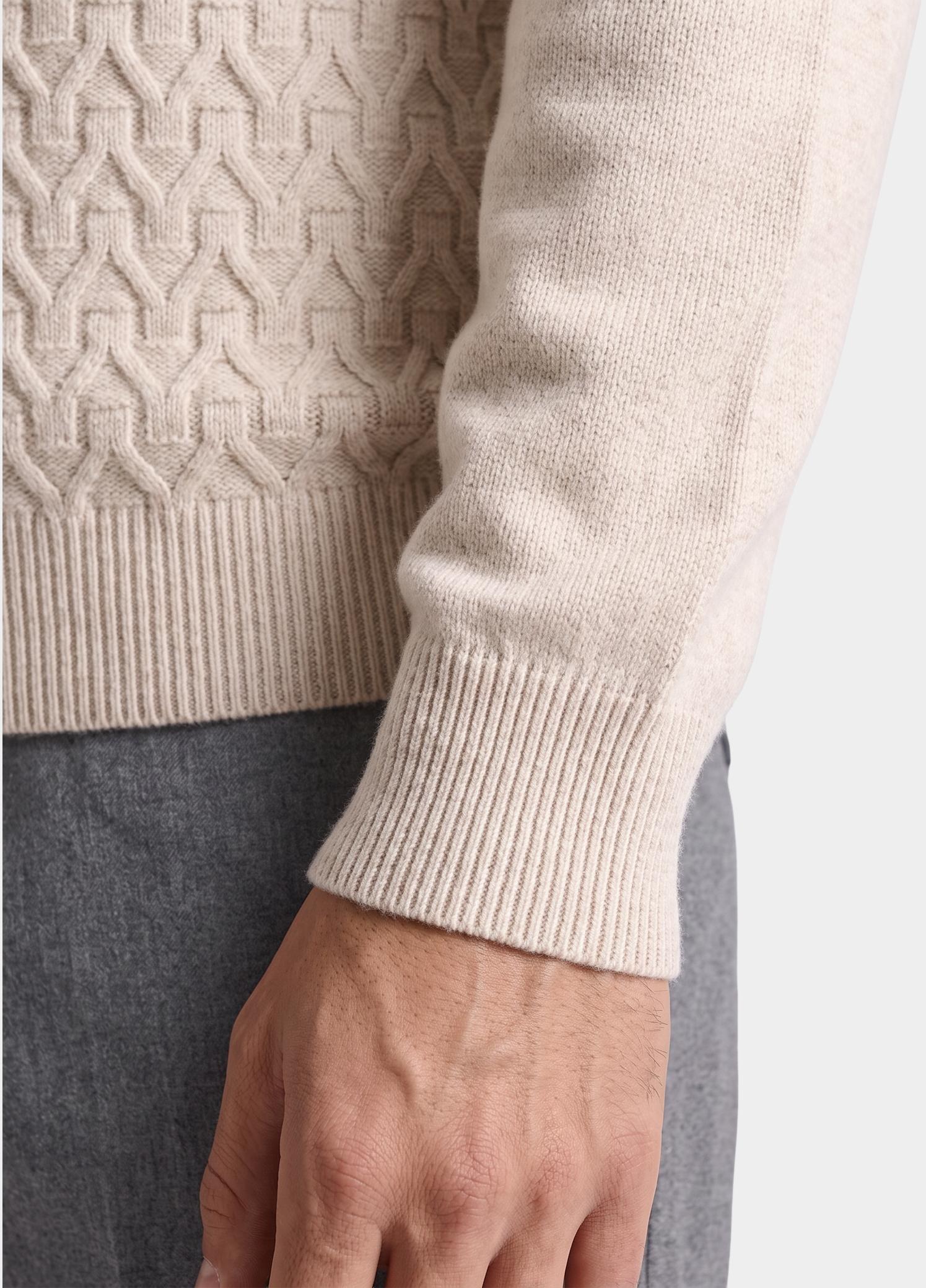 Bos Half Zip Beige  1188/41018 Off White