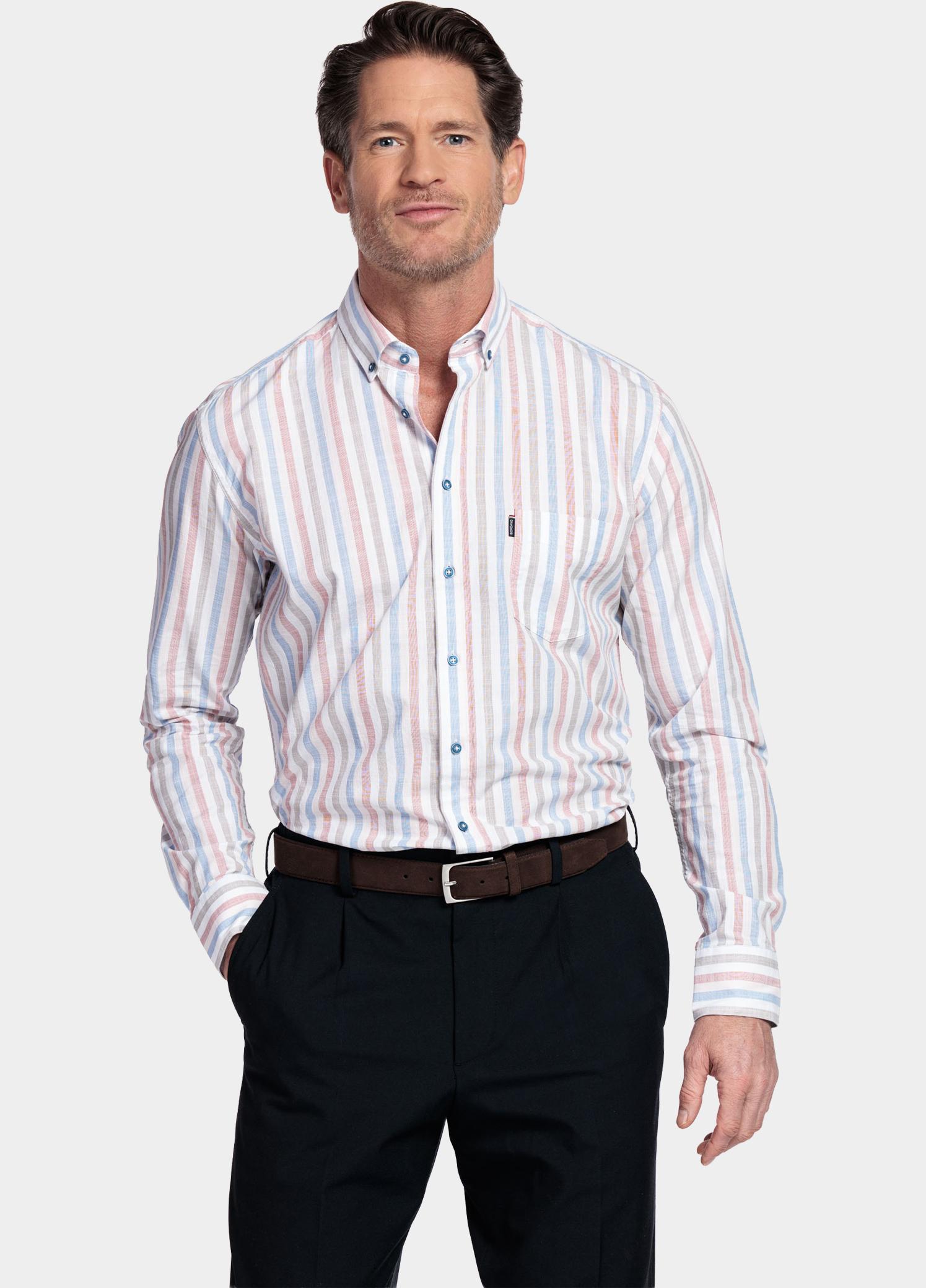 Giordano Overhemd heren Roze Ivy Long Sleeve Button Down F 617140/31