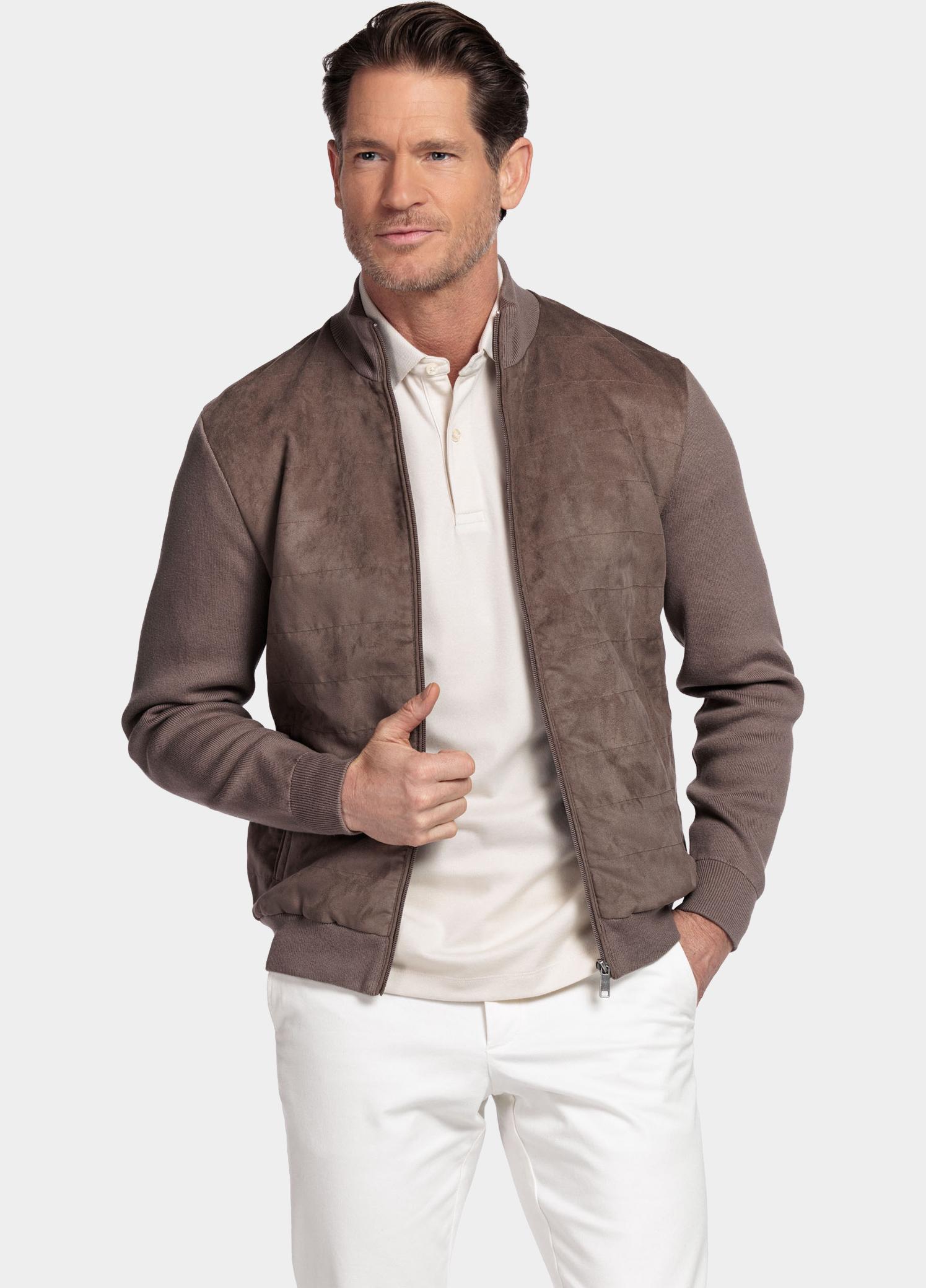 Baileys Vest heren Bruin Cardigan Zip  Milano knit 612015/875