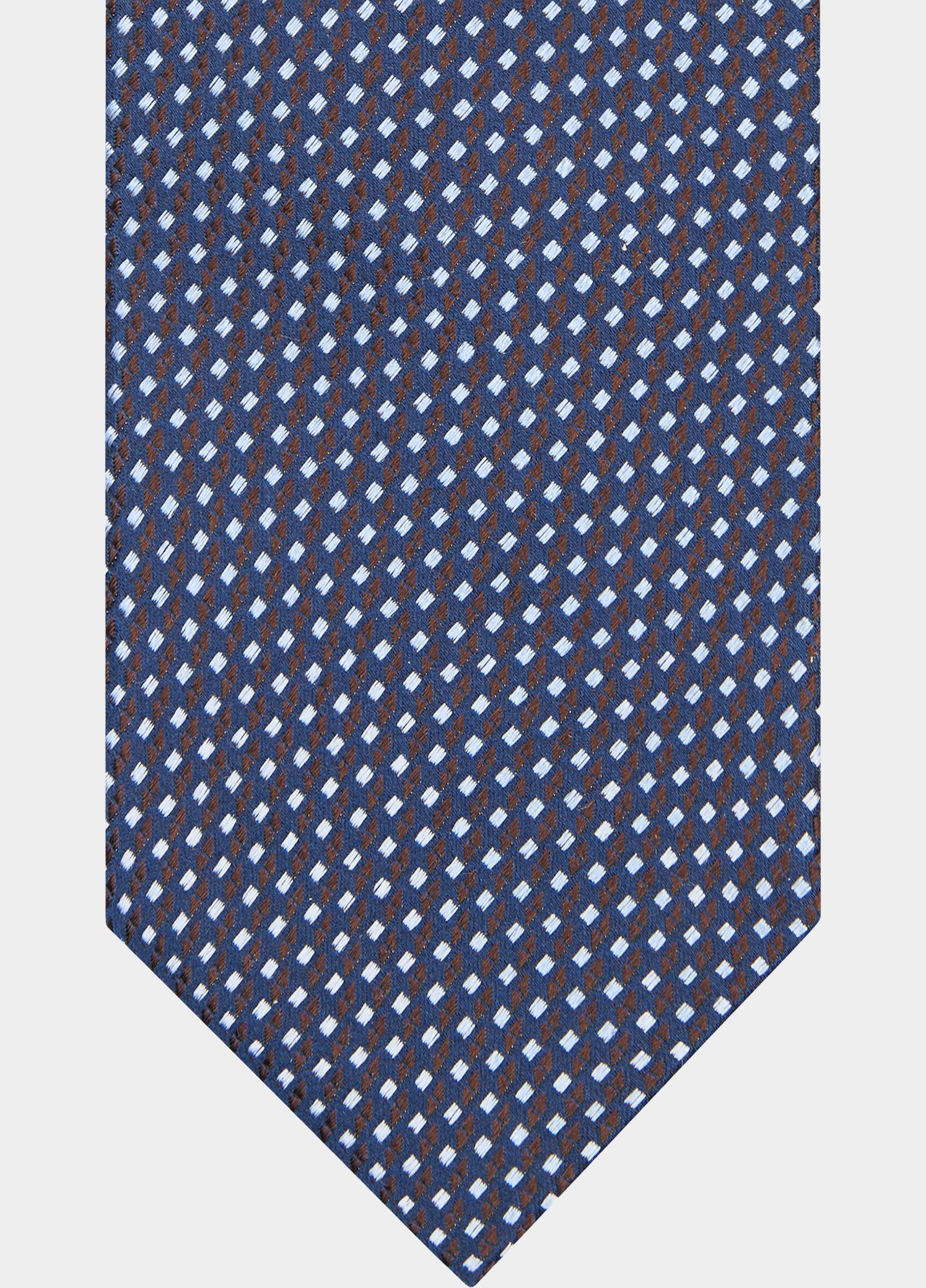 Profuomo Stropdas Bruin TIE SILK WOVEN BROWN PPWA30051/B