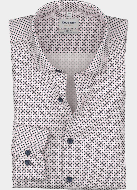 Olymp Zakelijk overhemd heren Roze Level Five 24/Seven 208614/31