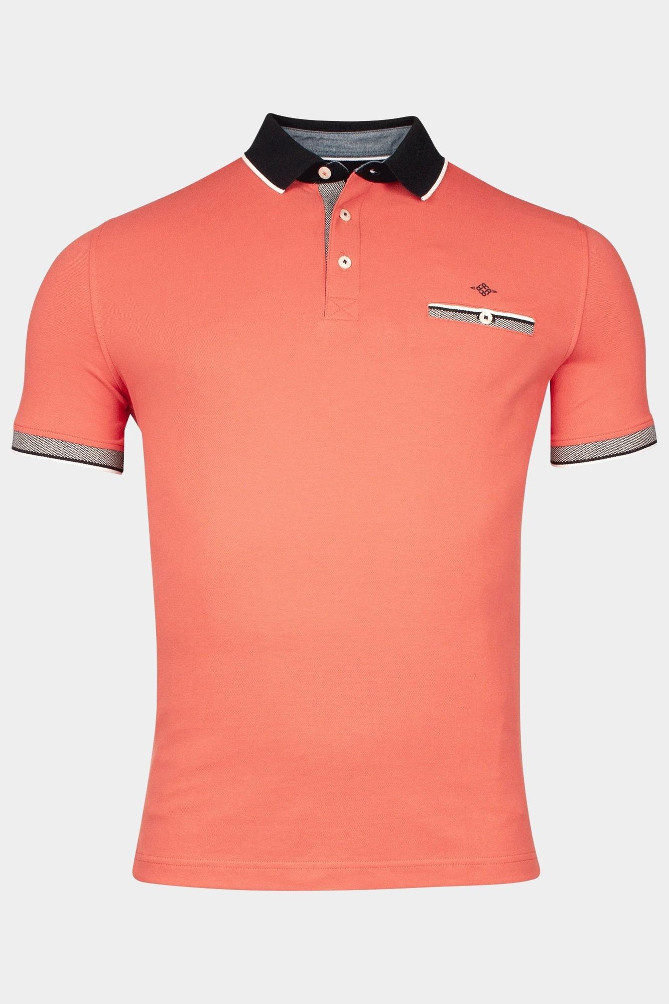 Baileys Polo korte mouw Rood Poloshirt with chestpocket Pi 515237/32