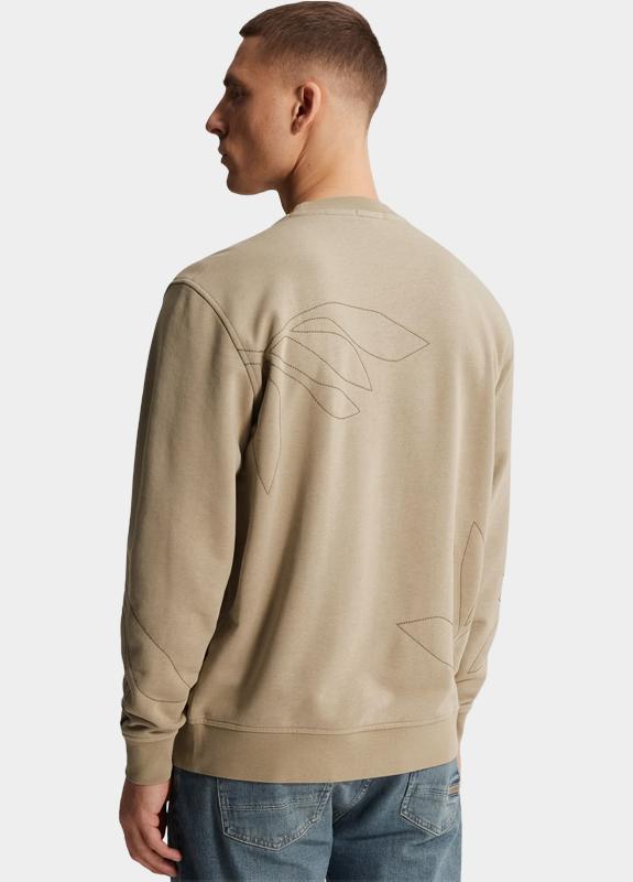 Cast Iron Sweater Grijs Long sleeve r-neck relaxed fi CSW2603406/8023