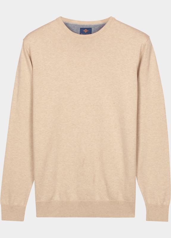 Baileys Pullover heren Beige Crew Neck Pullover  with low 618200/825