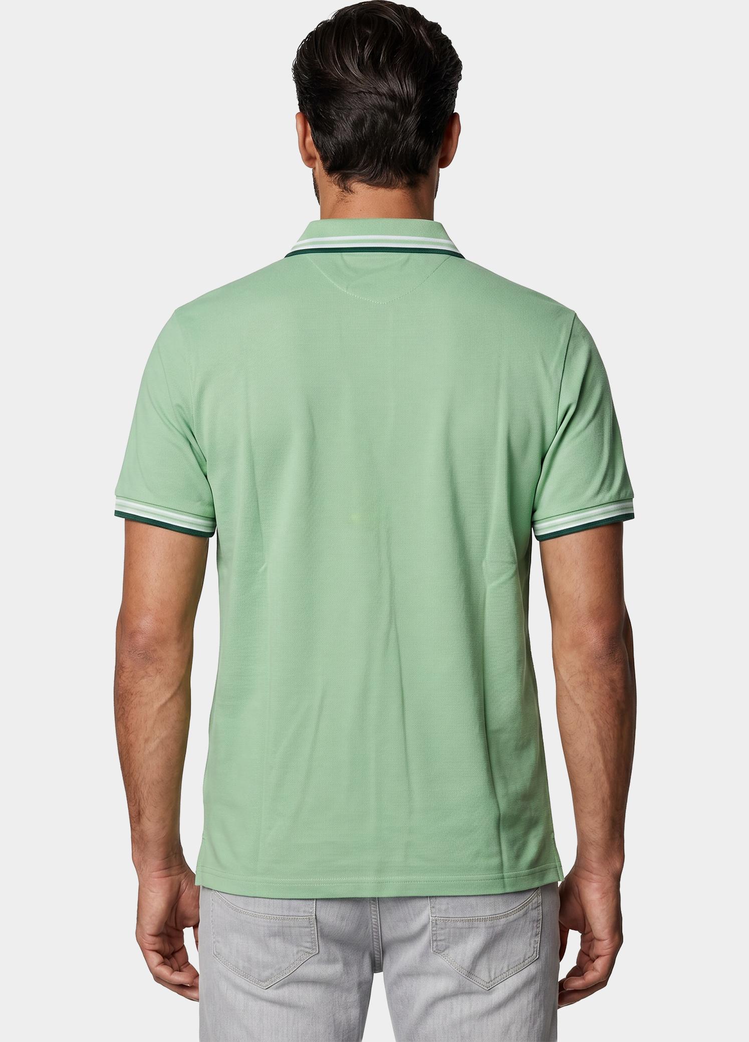 Scotland Blue Polo heren Groen Brick Polo Plain Contrast Col SPE25108BR06SB/314 meadow green