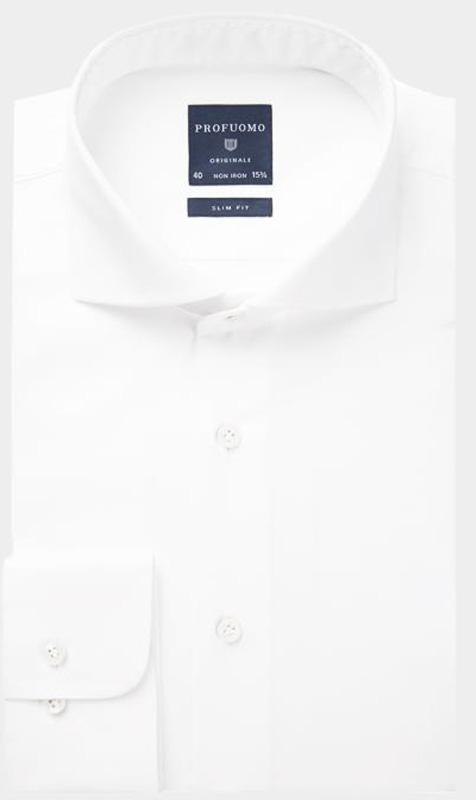 Profuomo Business hemd lange mouw Wit Slim Fit PP0H0A001/100