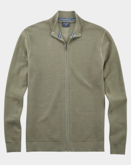 Olymp Vest Groen Jacke Strick 530246/47