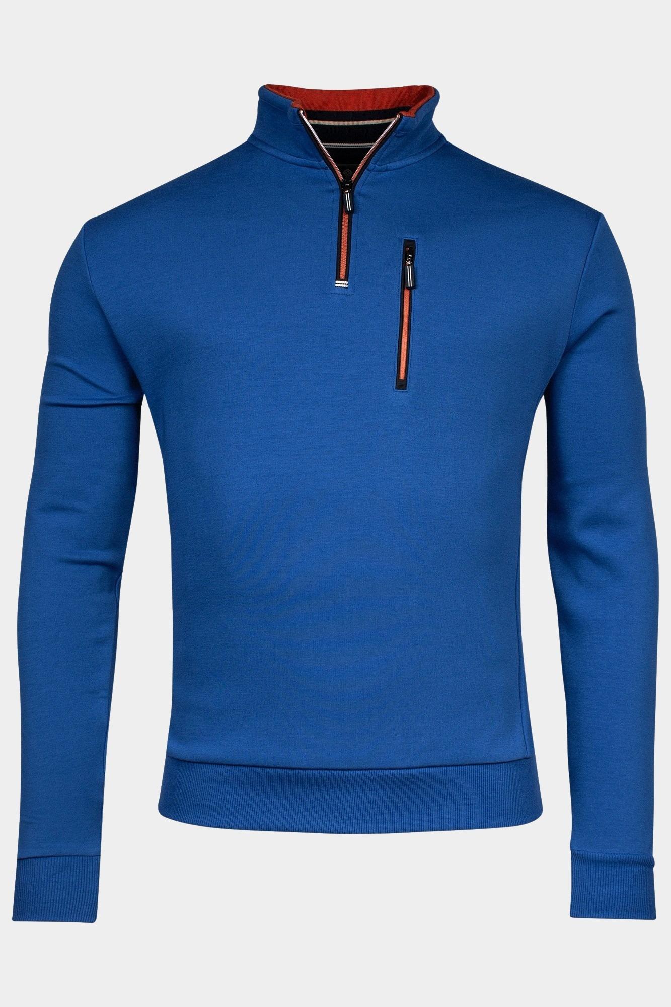 Baileys Half Zip Blauw Sweatshirt 1/2 zip Doubleface 413132/68