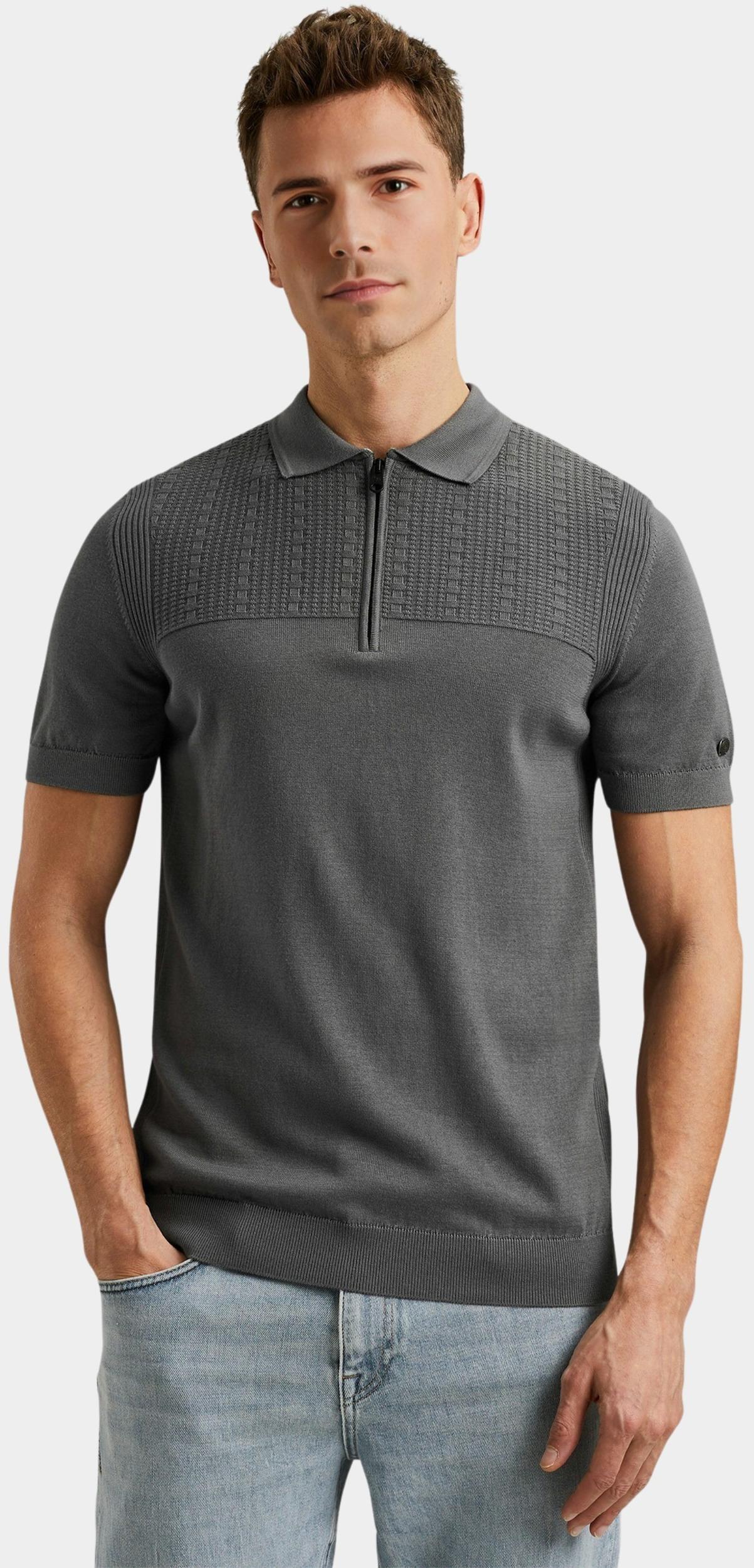 Cast Iron Polo korte mouw Grijs Short sleeve polo cotton moda CPSS2504885/9133
