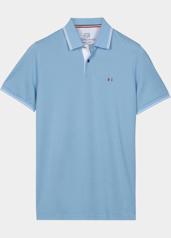 Giordano Polo heren Blauw Nico Signature Polo SS Two-Pl 616587/63
