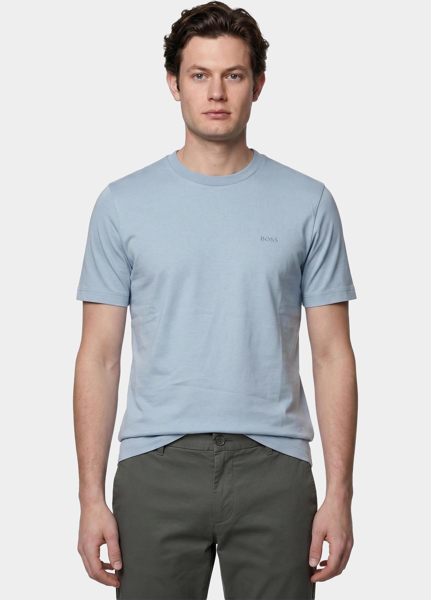 BOSS Black T-shirt heren Blauw Thompson 01 10241525 01 50468347/531