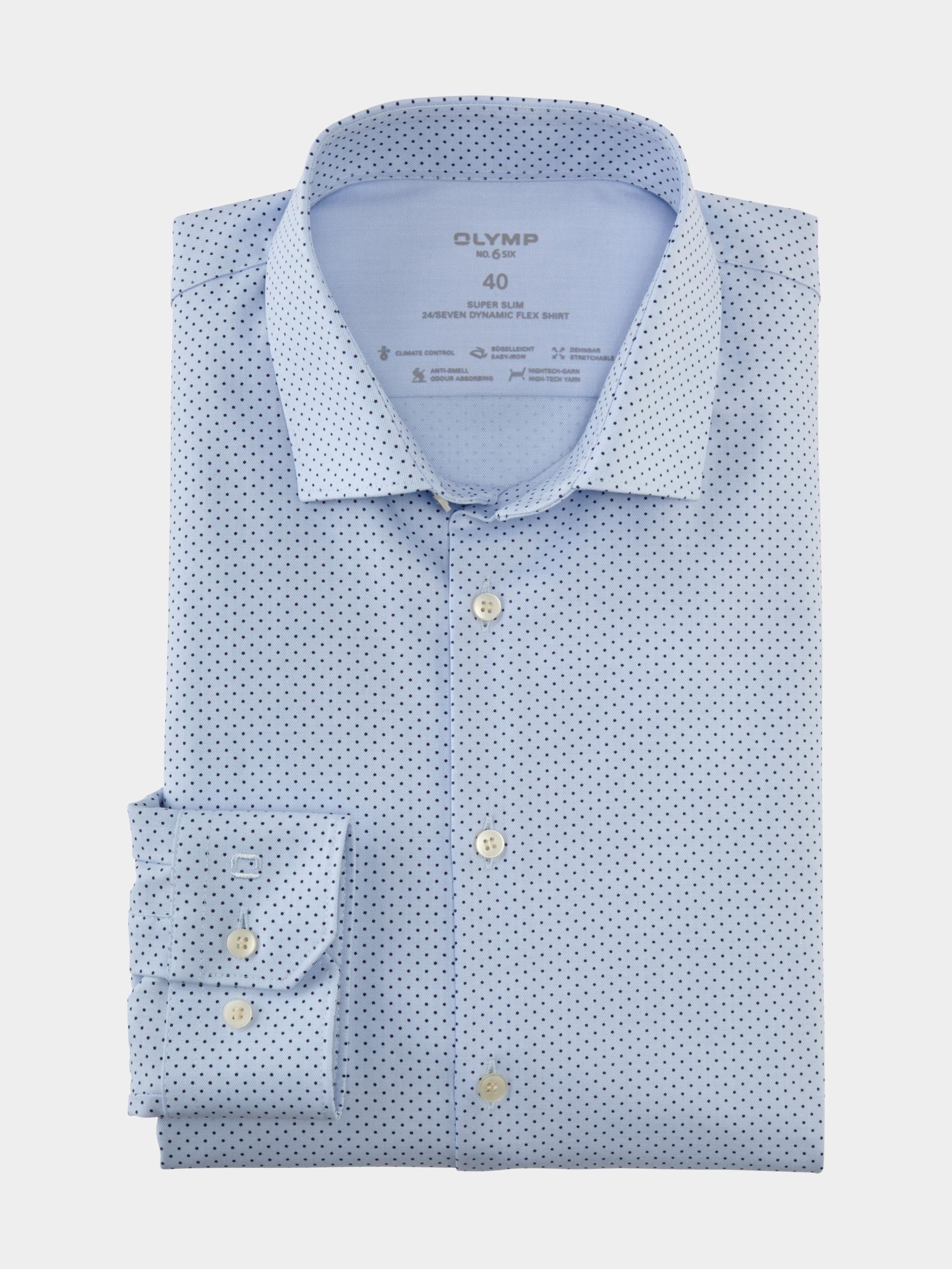 Olymp Business hemd lange mouw Blauw No. Six 24/Seven 075364/11
