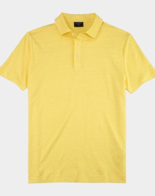 Olymp Polo korte mouw Geel Linen Polo 542952/51