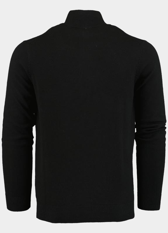 Bos Pullover Zwart Half Zip Poly\Wool 3019900/900