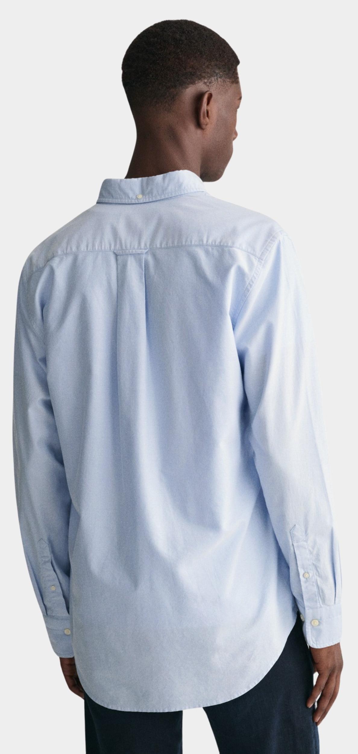 Gant Casual hemd lange mouw Blauw Regular Fit Oxford 3000200/455