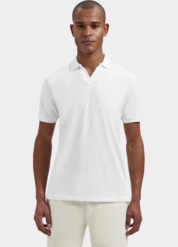 Dstrezzed Polo korte mouw Wit Bowie V-Neck Polo 240022/100