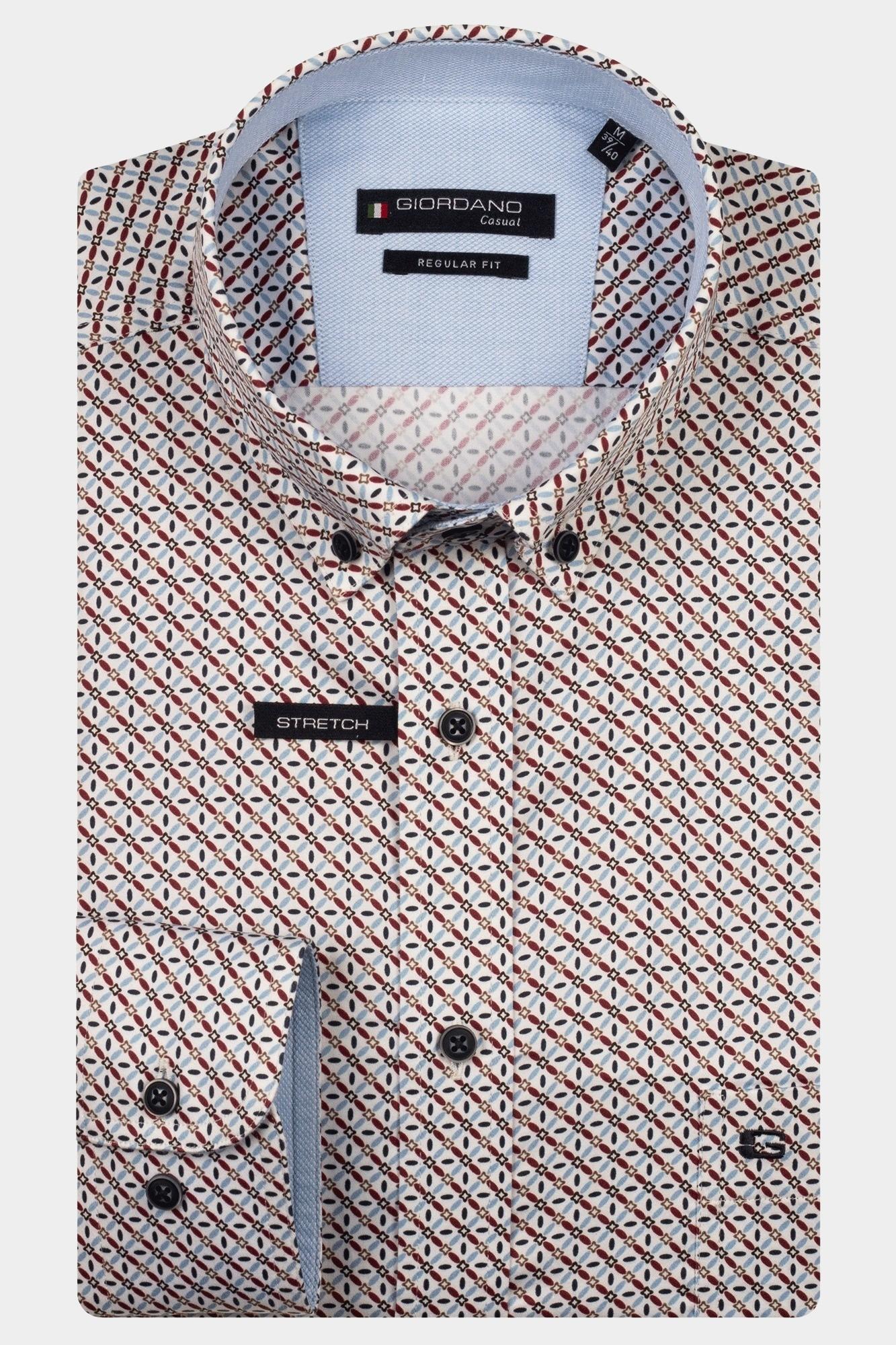 Giordano Casual hemd lange mouw Paars Ivy long sleeve button down S 527038/40