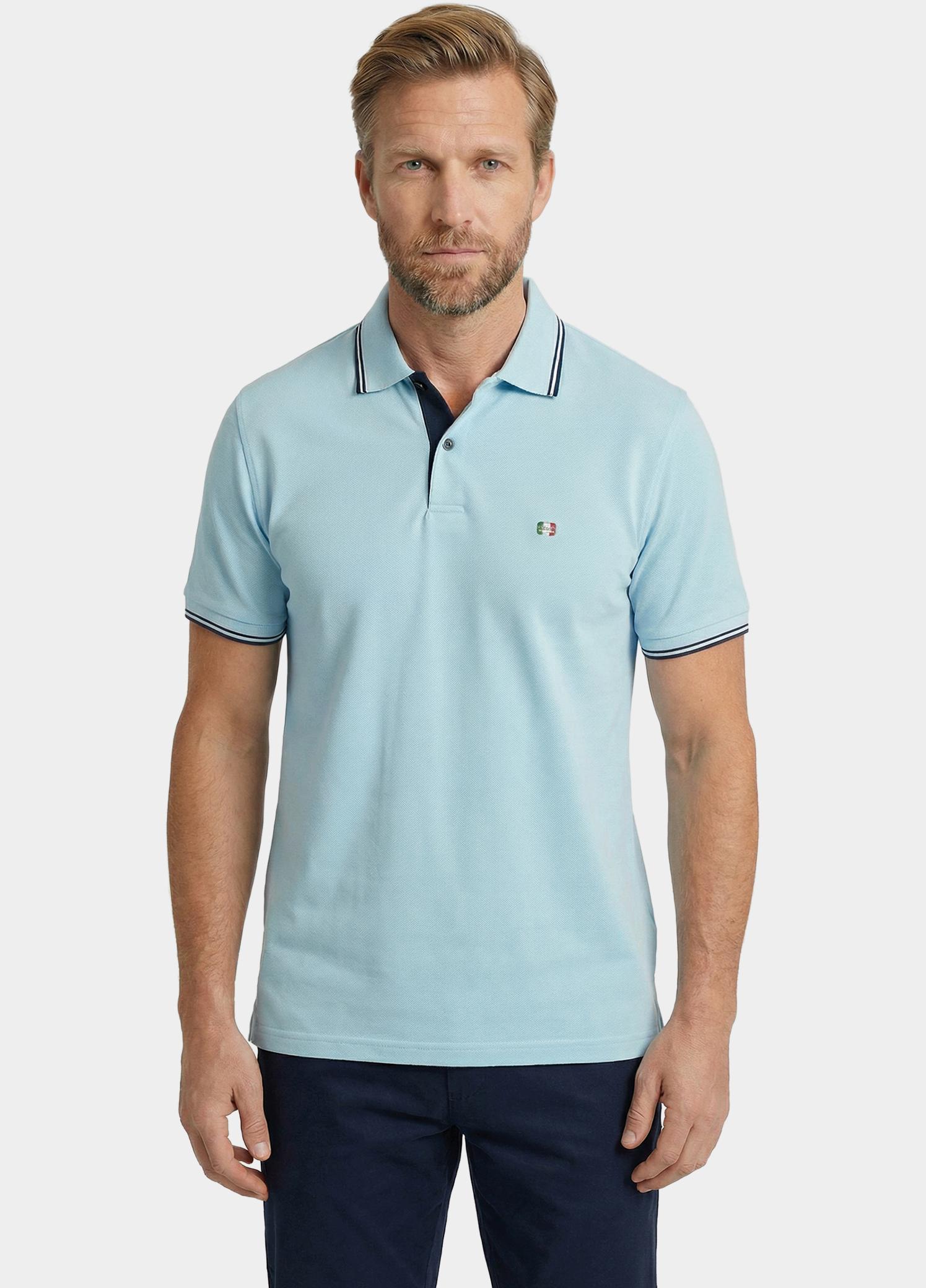 Giordano Polo heren Blauw Nico Signature Polo SS Two-Pl 616587/65
