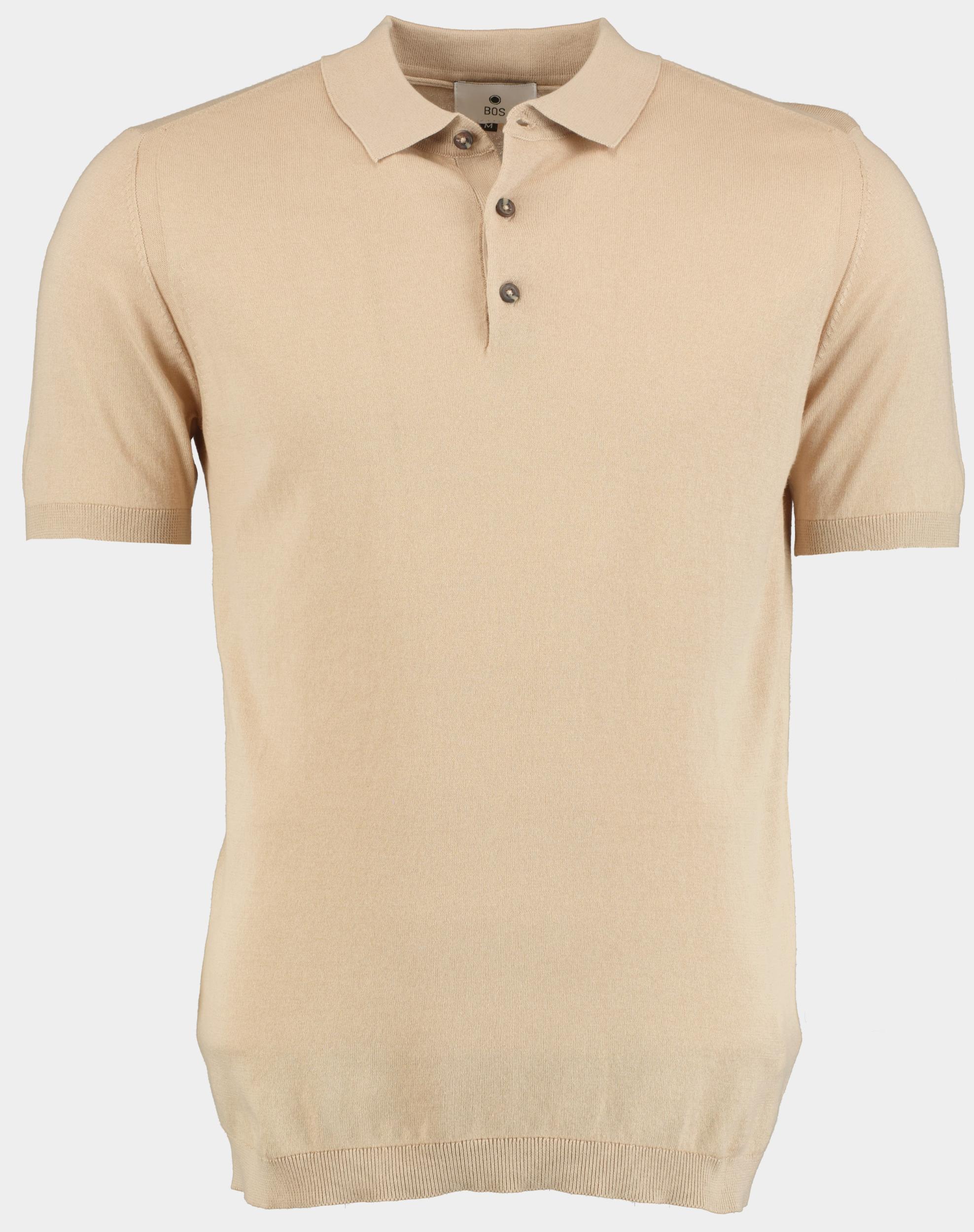 Bos Polo korte mouw Beige Polo 2086125/612 Beige
