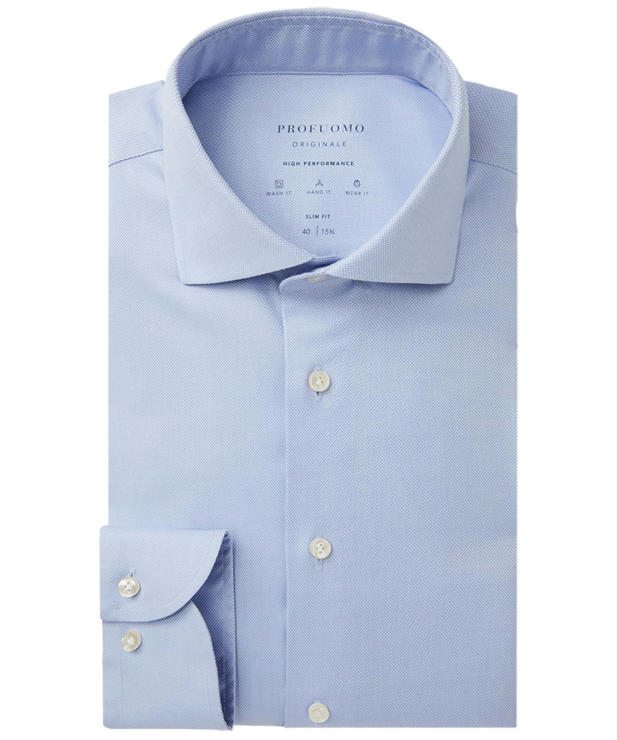 Profuomo Business hemd lange mouw Blauw High performance shirt PP0H0A0062/M