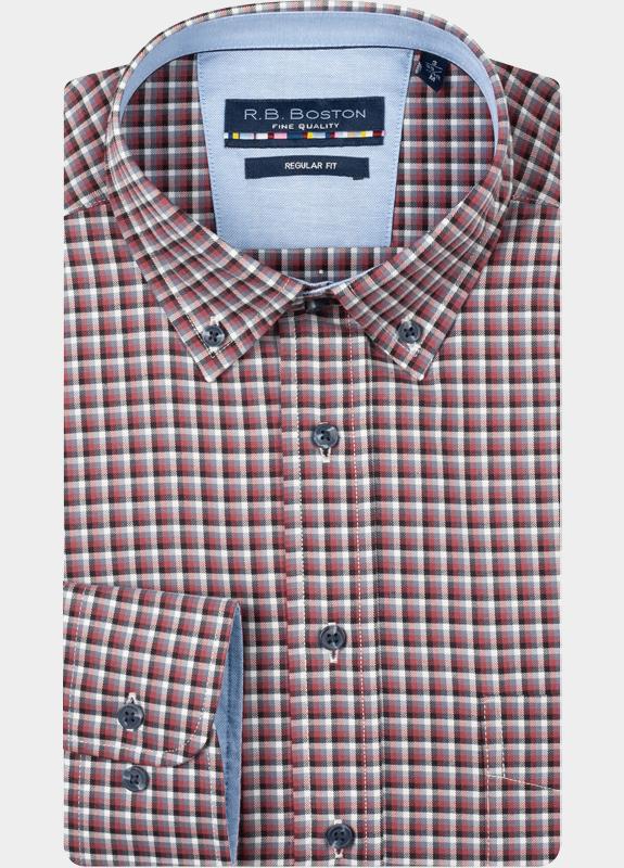 R.B. Boston Casual hemd lange mouw Paars Franklin LS Button Down 527670/44