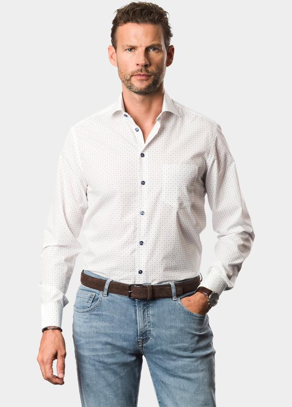 Ledub Business hemd lange mouw Wit LE24302 MFN5 0143290/916-145-000