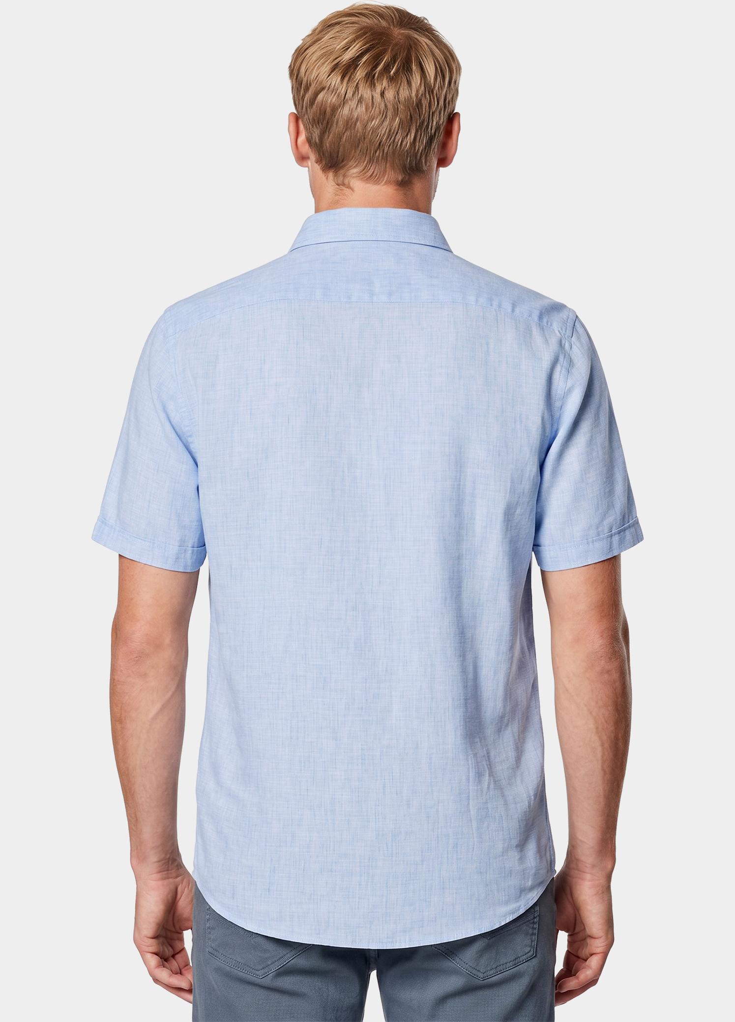 Casamoda overhemd korte mouw heren Blauw B.D. Casual Short 1/ Arm 954457100/100