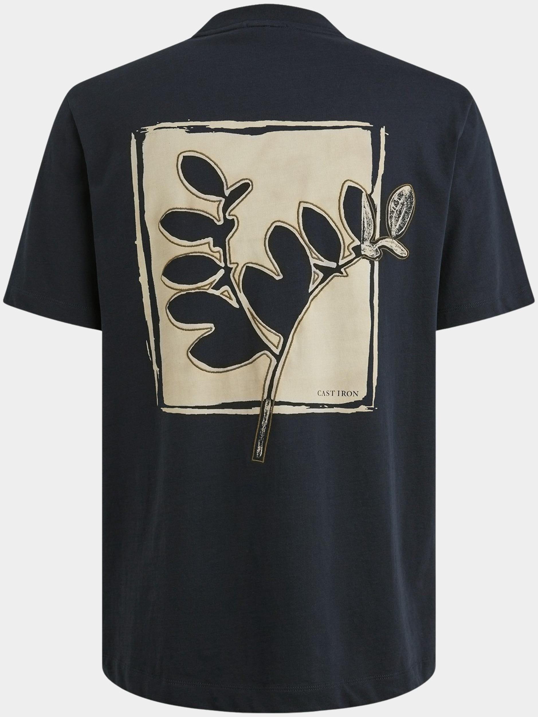 Cast Iron T-shirt korte mouw Blauw Short sleeve r-neck regular f CTSS2505587/5287