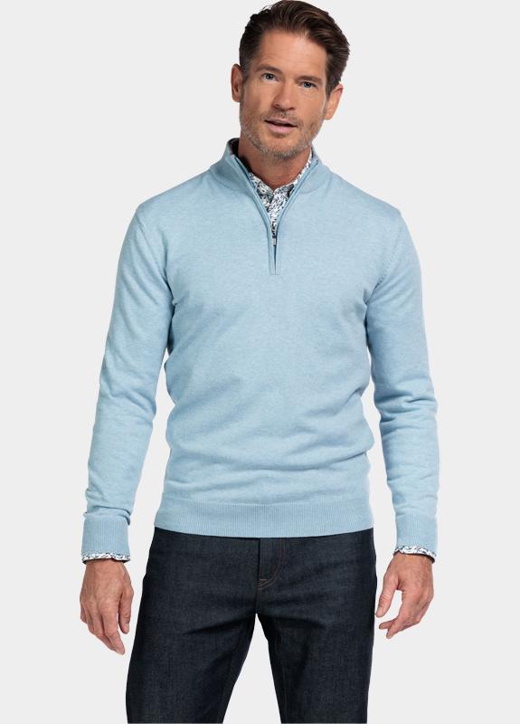 Baileys Half Zip Blauw Pullover 1/2 zip  Pima Cotton 528400/615