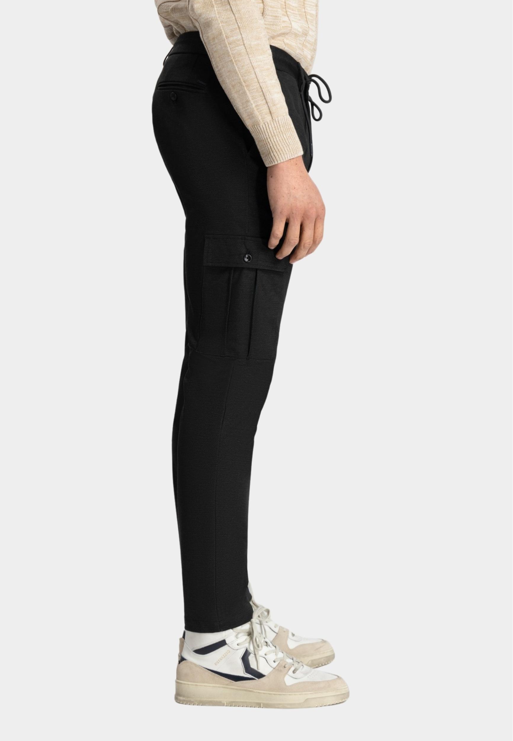 Dstrezzed Katoenen Broek Zwart Lancaster Cargo 501790/995