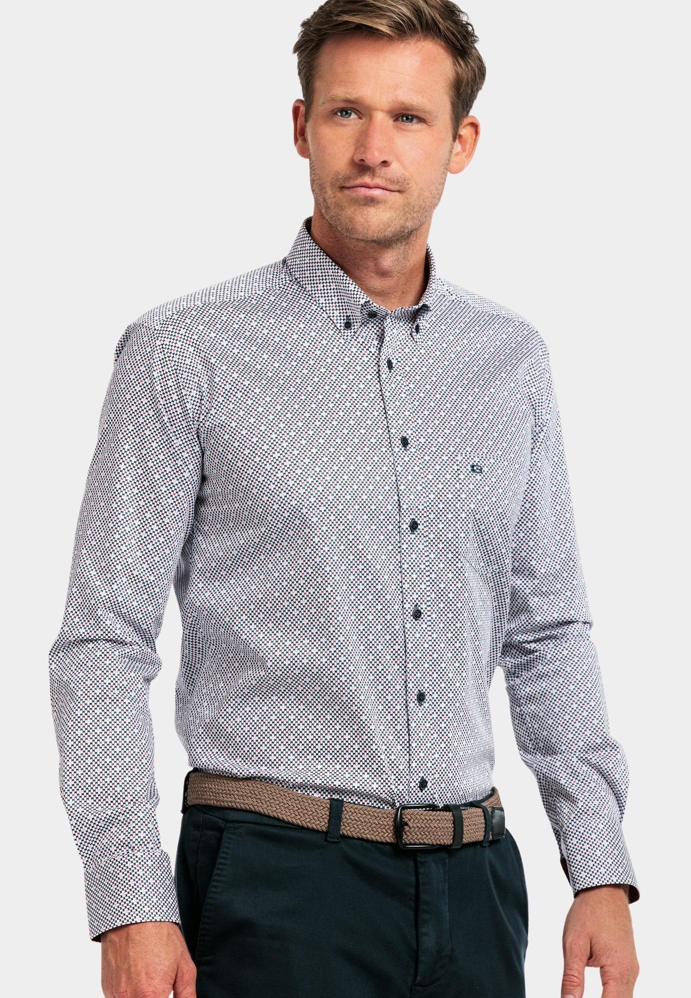 Giordano Casual hemd lange mouw Roze Ivy, LS Button Down Mini Grap 427042/50