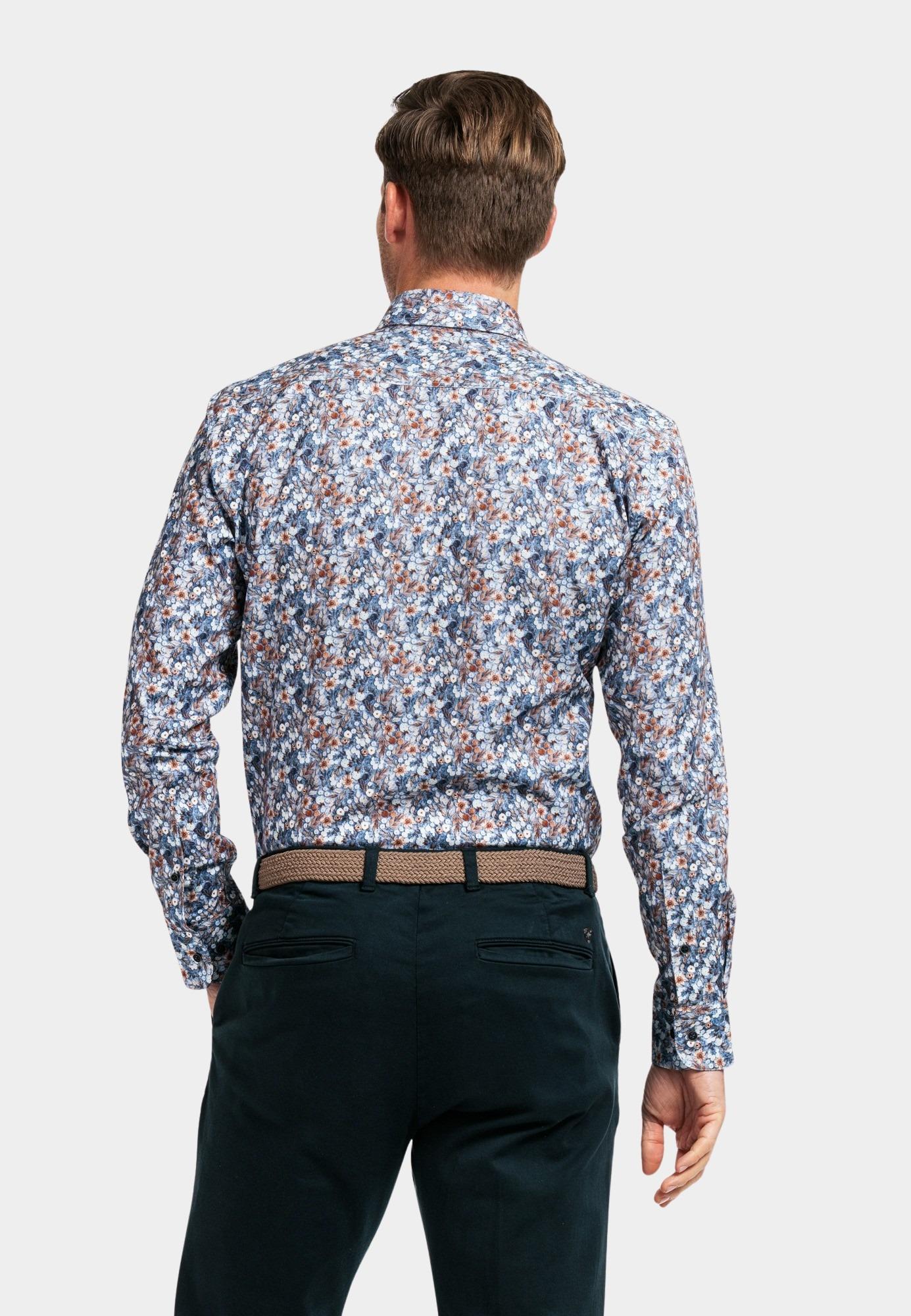 Giordano Casual hemd lange mouw Blauw Ivy, LS Button Down Autumn Pr 427039/61