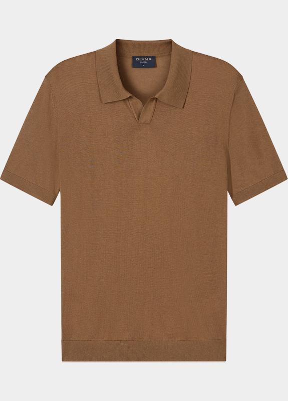 Olymp Polo heren Bruin Kurzarm 530712/27