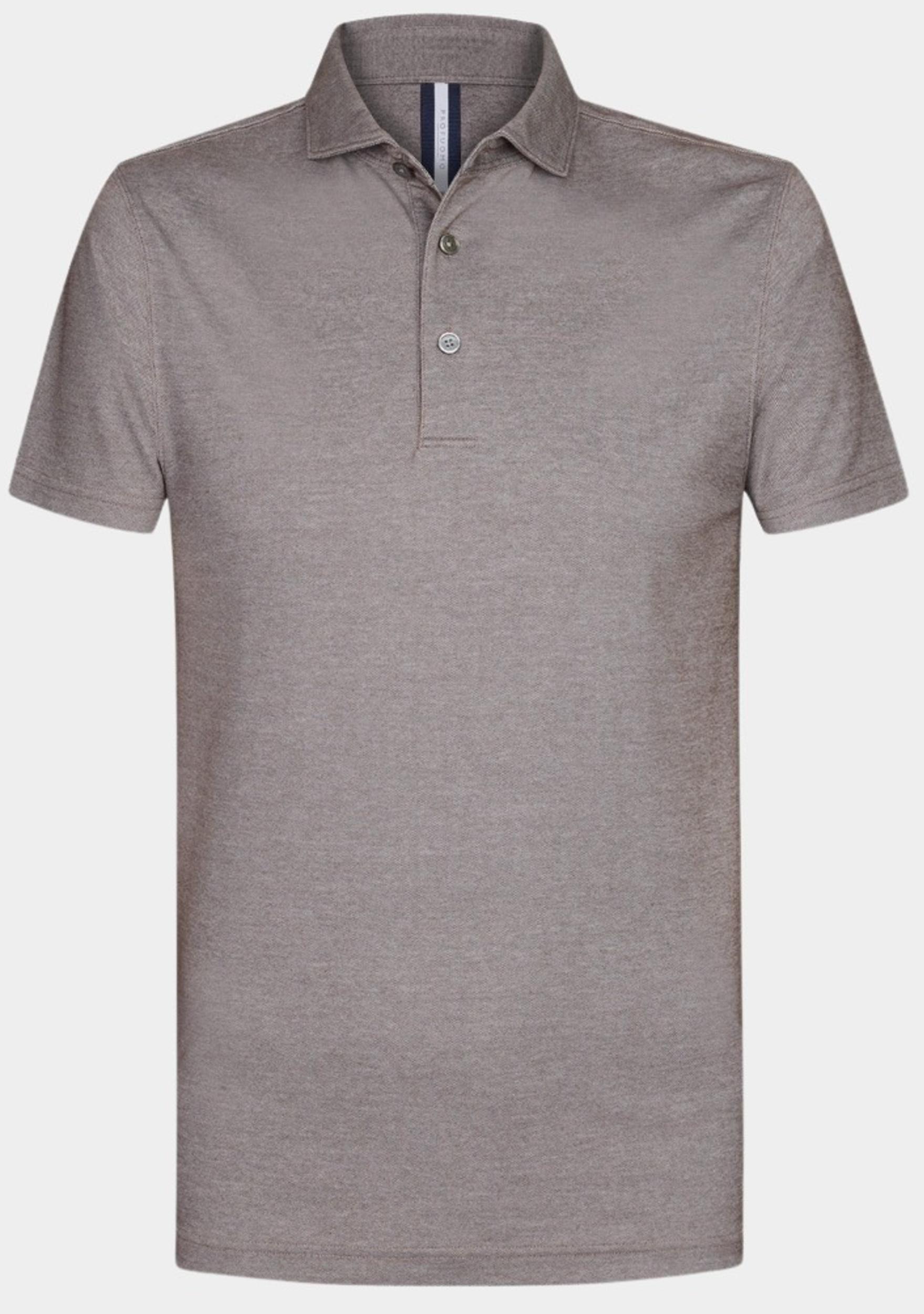 Profuomo Polo korte mouw Bruin  PPWD10022C/H2