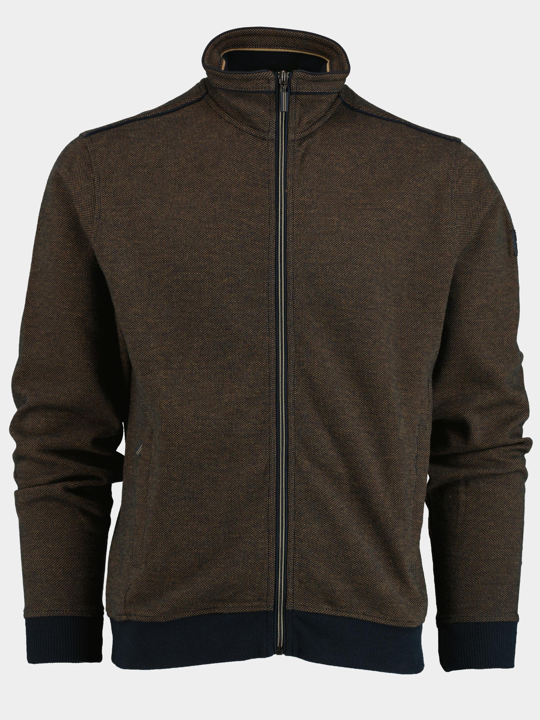 Baileys Vest Bruin Sweat cardigan zip 222230/507